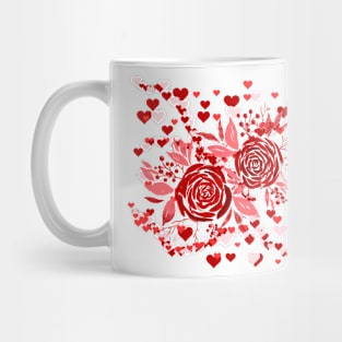 Valentine's hearts and roses Mug